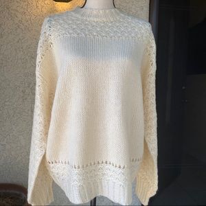 Very J Cream Sweater MEDIUM
